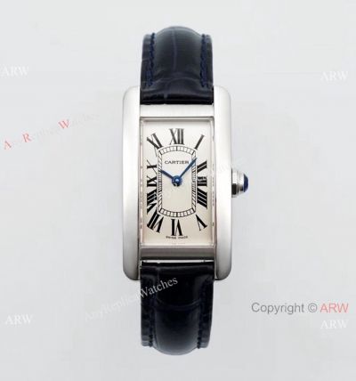 Grade 1A Swiss Cartier Tank Americaine Stainless Steel Watch Women